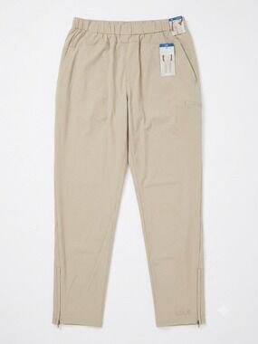 Lole Men Khaki Performance Hiking Travel Drawstring/Elastic Pants NWT Size Large